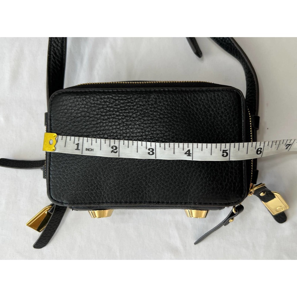 G.I.L.I. Pebbled Leather Mini Crossbody Black - Picture 9 of 9